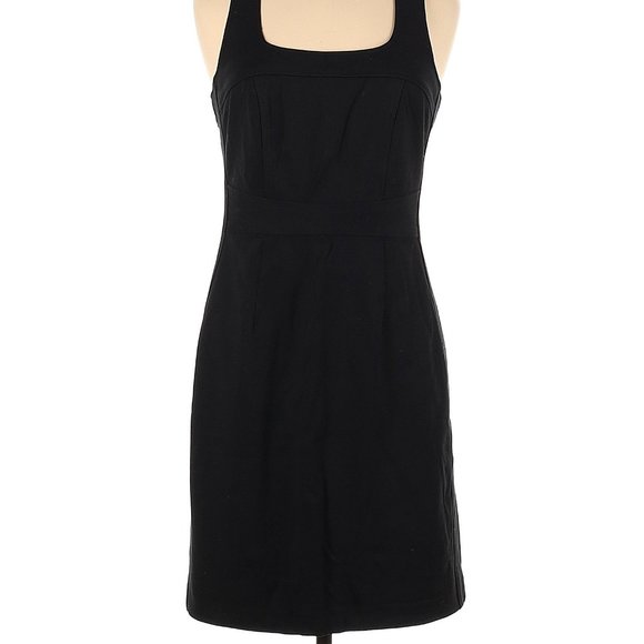 Nanette Lepore Dress Black Sleeveless Square Neck Detail Sz 6 #551 - Picture 2 of 4